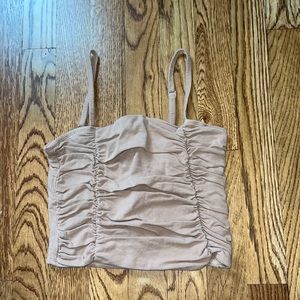 Hollister brown cropped top
